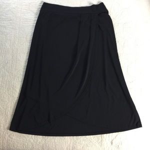 Cato Woman Black Faux Wrap Skirt, Size 18/20W
